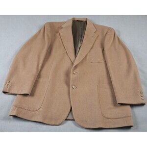 Vintage 100% Camel Hair Sport Coat Blazer – Camel Tan – Men’s Classic Tailored